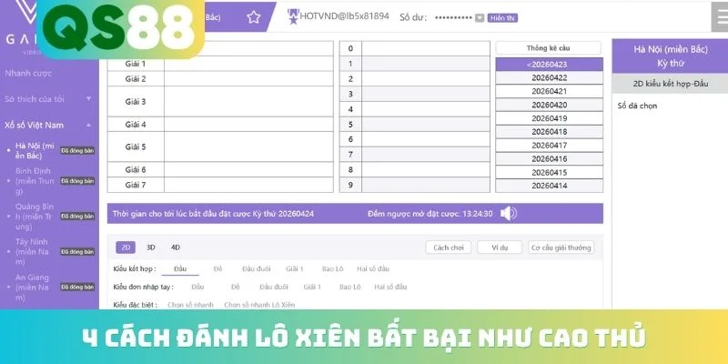 4 cách đánh lô xiên bất bại như cao thủ