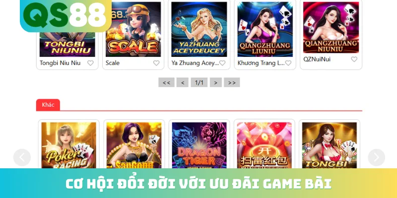 Cơ hội đổi đời với ưu đãi game bài