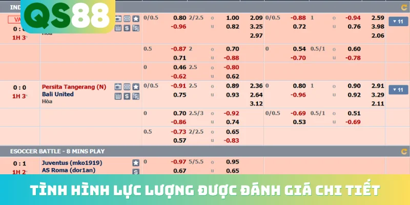 Tình hình lực lượng được đánh giá chi tiết